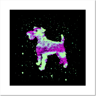 Cool Affenpinscher Dog Washed-out Acid Stencil Artwork Posters and Art